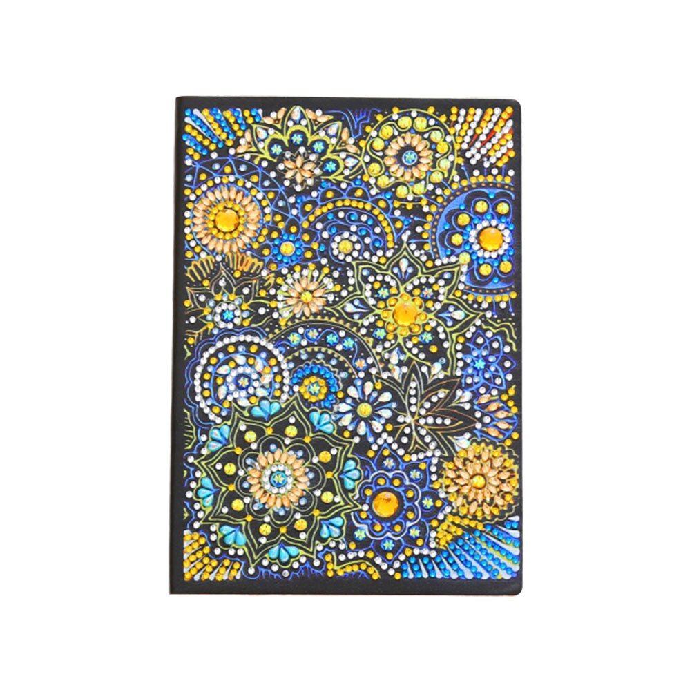DIY 5D Diamant Schilderij Notebook Hars Strass Decor Kleurrijke Schilderij A5 Notebook Kruissteek Ambachten Sticker Diamant Mozaïek: Light Yellow
