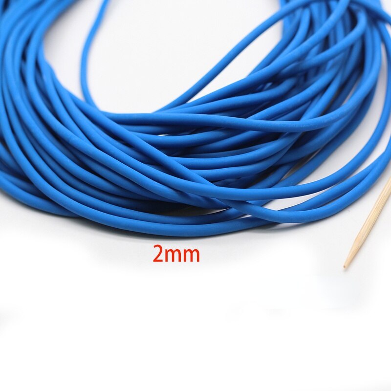 Durchmesser 2mm Feste Elastische Gummi Angelschnur Angeln Seil Elastischen Seil Gebunden Angelschnur Puffer Release Elastische Gummi Seil: blue 20m
