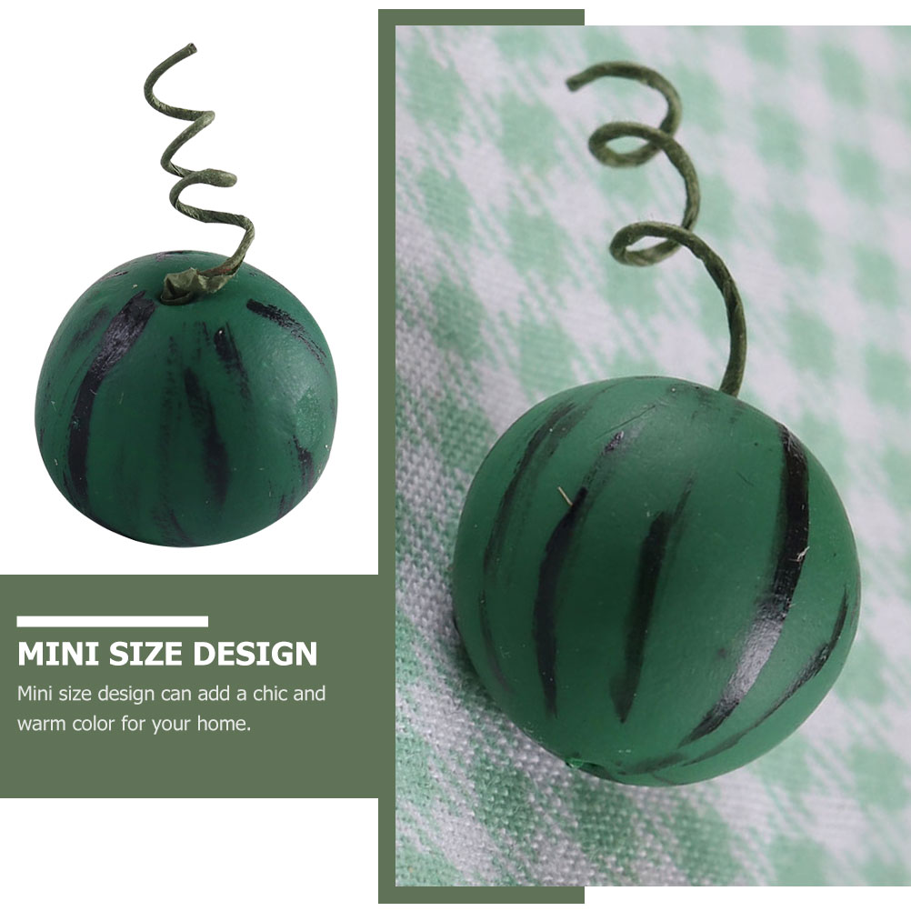4pcs Simulated Mini Watermelon Model Mini Fruit Model Mini House Scene Decor