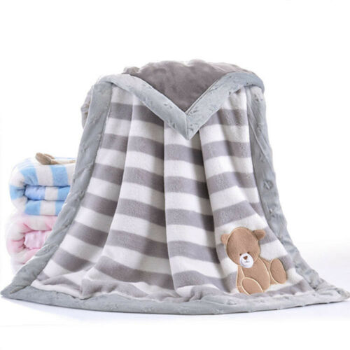 Zachte Baby Kids Konijn Flanel Deken Beddengoed Quilt Spelen Deken Handdoek Wrap