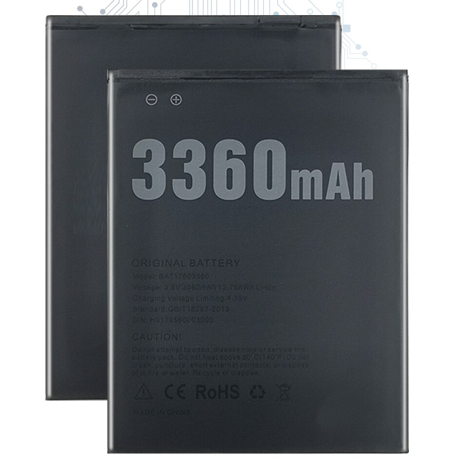 Batería para teléfono móvil DOOGEE X10 X 10, 3360mAh, BAT17603360