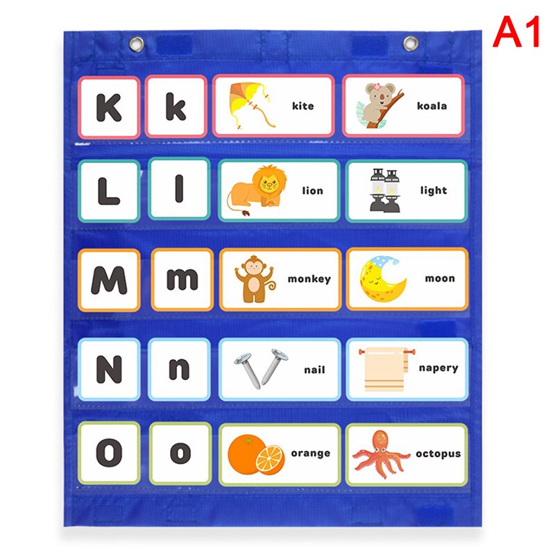 Teacher Class Schedule Magnetic Pocket Chart Double-Sided 5+2 Pocket Wall Hanging Office Schedule Pocket Chart Activity: A1