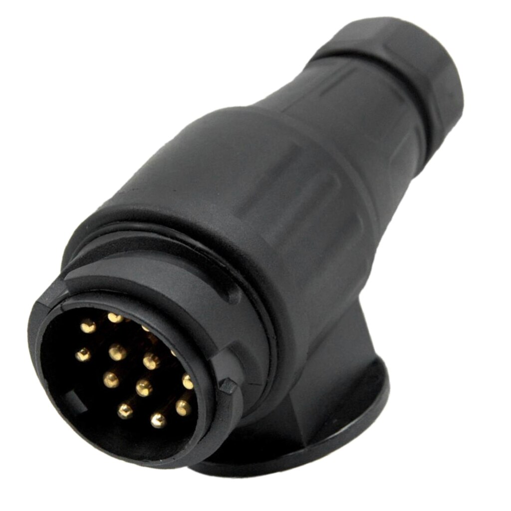 13 Pin Trailer Male Plug Connector 12V Tow Bar Towing Adapter