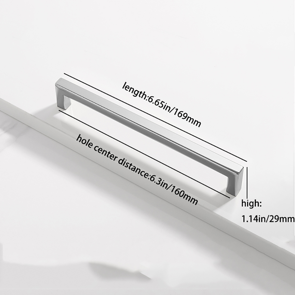 Square bright gold,silver, black cabinet door handle kitchen cabinet drawer closet extension aluminum handle: light yellow