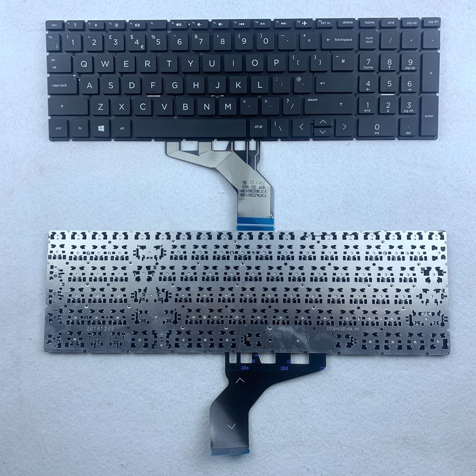 US UK Russian Laptop keyboard For HP 15-DA 15-DB 15-DX 15-DR 250 G7 255 G7 TPN-C136 TPN-C135black RU US UK Layout: COFFEE