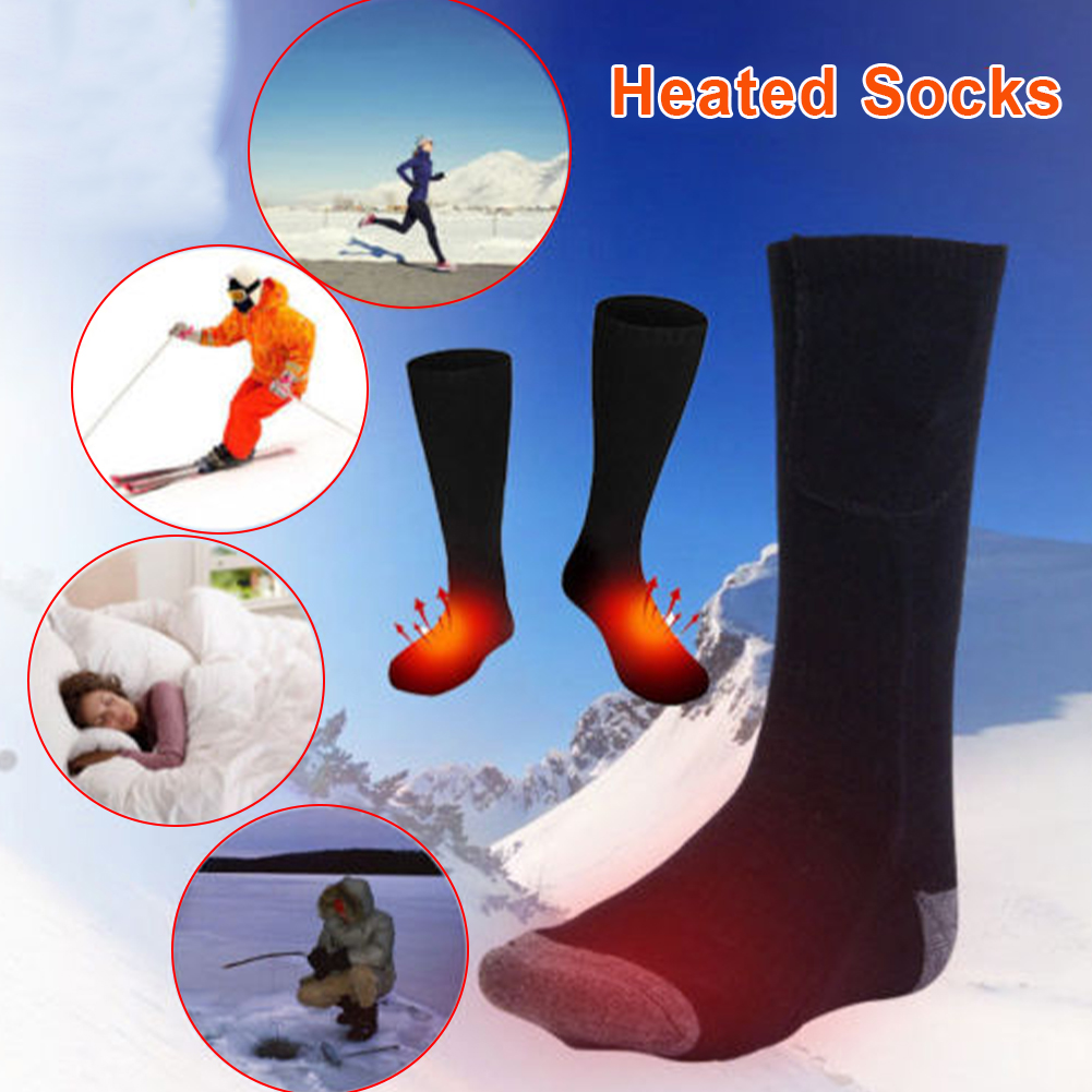 Wiederaufladbare Elektrische Heizung Warme Socken Einstellbare Temperatur Lithium-Batterie Infrarot Sport Socken Für Unisex Fuß Wärmer