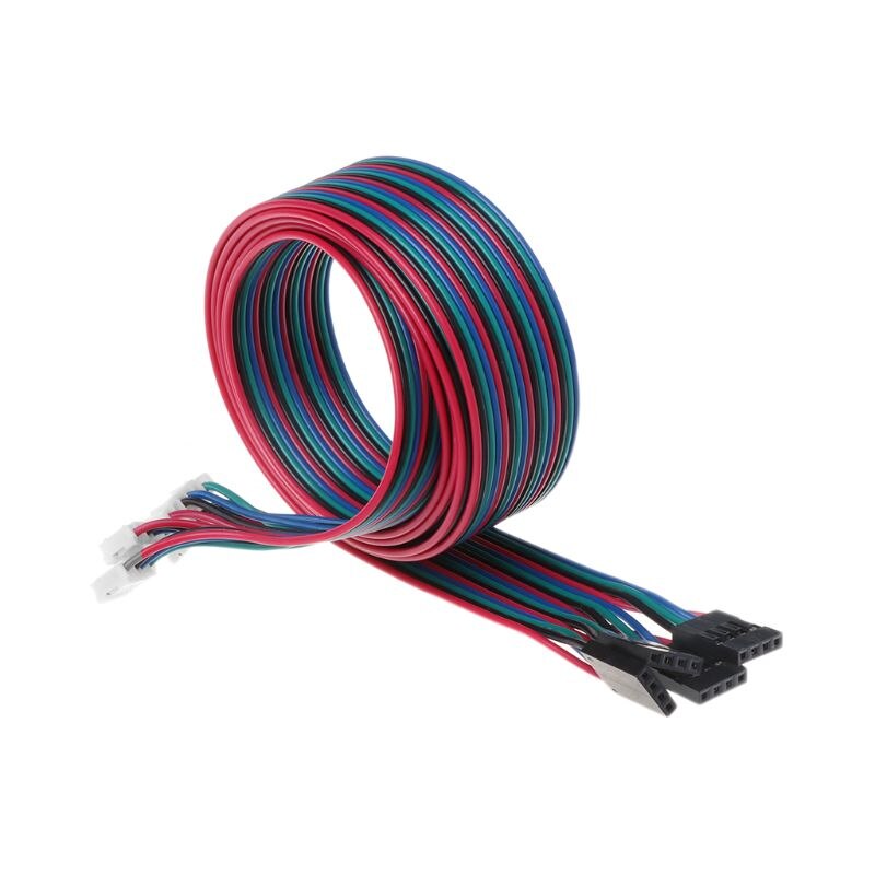 4pcs 100cm 4pin Stepper Motor Cables XH2.54 Terminal Wire For 3D Printer NEMA 17 Stepper Motor 6XDD