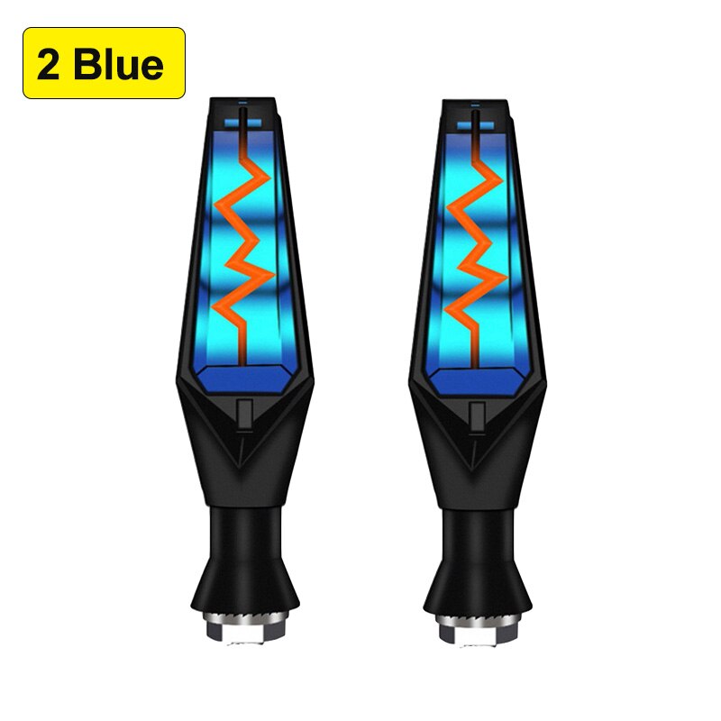 Led Richtingaanwijzer Voor Motorcycle Amber Richtingaanwijzers Gebouwd Flasher Relais Knipperende Led Indicatoren Lamp Dubbelzijdig Blinker: 2pcs blue