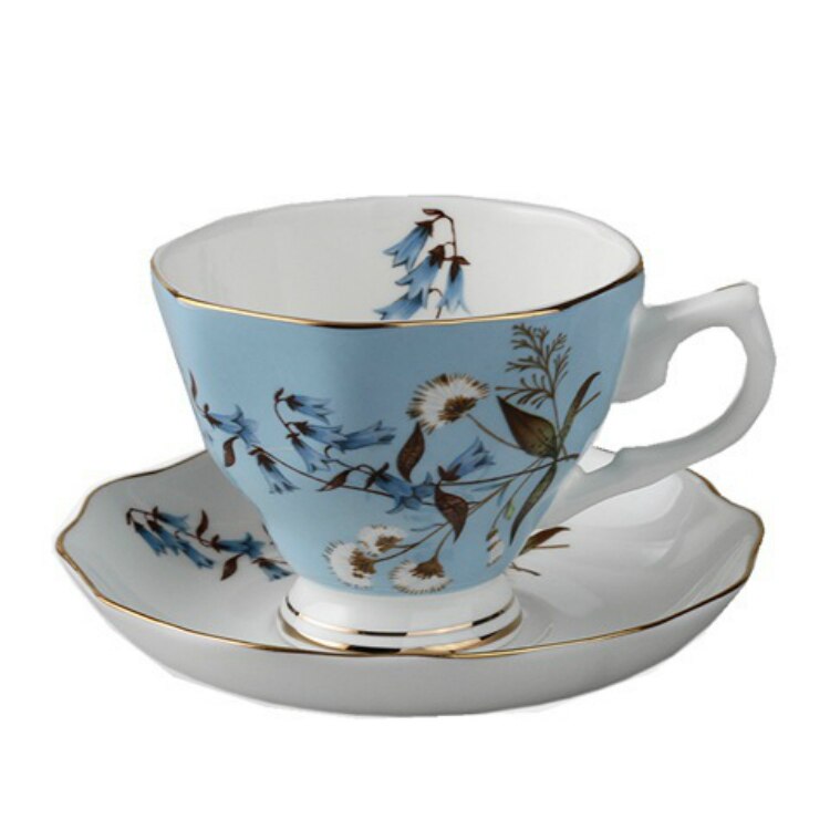 2pcs/ Set Bone china Coffee Cup Set English Afternoon Tea Set High grade Coffee Cup and Saucer multiple choice Tea cup
