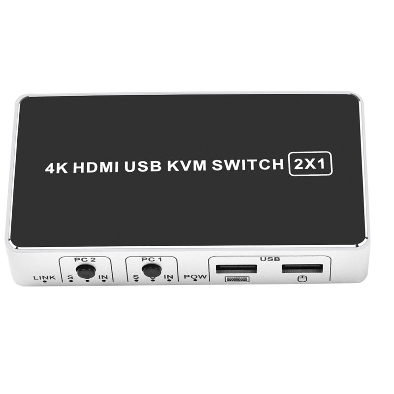 USB HDMI 1.4 KVM Switcher control 4K HDMI KVM Switch 4/2 port 3840X2160P up to 4/2 monitors for mac os. windows 10
