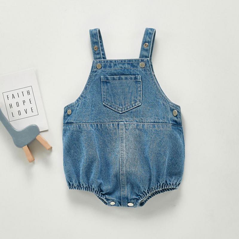 Baby Boys Girls Clothing Sleeveless Baby Denim Bodysuits Kids Jumpsuit Autumn Baby Denim Overalls