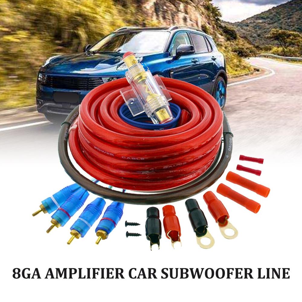 Awg 8 forstærker strømkabel forstærker subwoofer kabelsæt kabelsæt bil hifi subwoofer kabel bil tilbehør