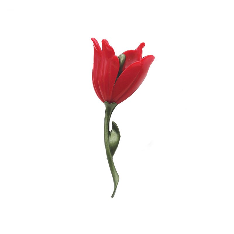 Huanzhi Vintage Elegante Jas Accessoires Metalen Shell Bloemen Dier Tulp Vlinder Broche Voor Vrouwen Partij Sieraden: E Green pole