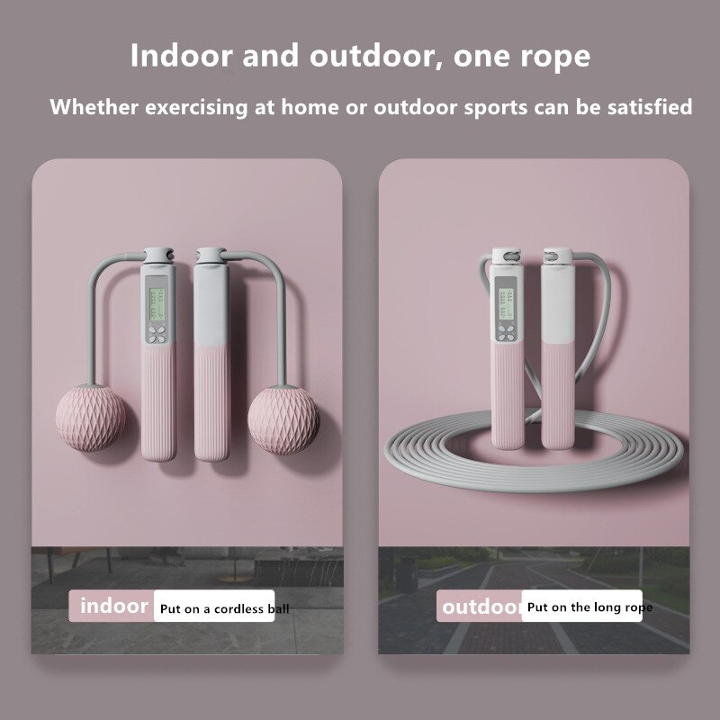 Cuerda de conteo inteligente para saltar, accesorio inalámbrico para gimnasio, Fitness, Crossfit, rodamiento de peso, fitness, aeróbico, quema de grasa