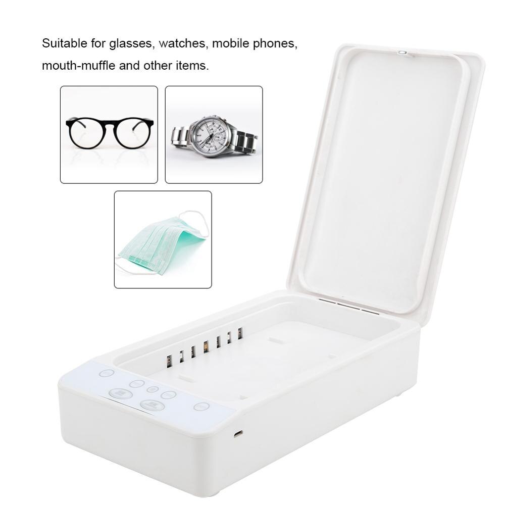 5V UV Light Phone Sterilizer Box Jewelry Phones Cleaner Cabinet with Aromatherapy Esterilizador Mobile Phone UV Box