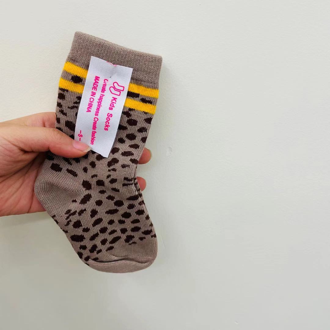 3 Pair Spring New Baby Socks Newborn Cotton Boys Girls Fashion Leopard Toddler Socks accessori per bambini 0-3 anni