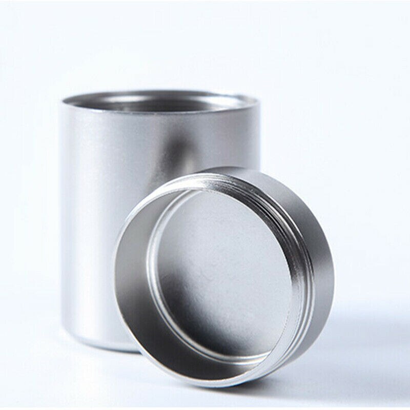 1 contenedor hermético a prueba de olores, contenedor de aluminio Para hierbas, té, lata sellada de Metal, tarros, contenedores de té