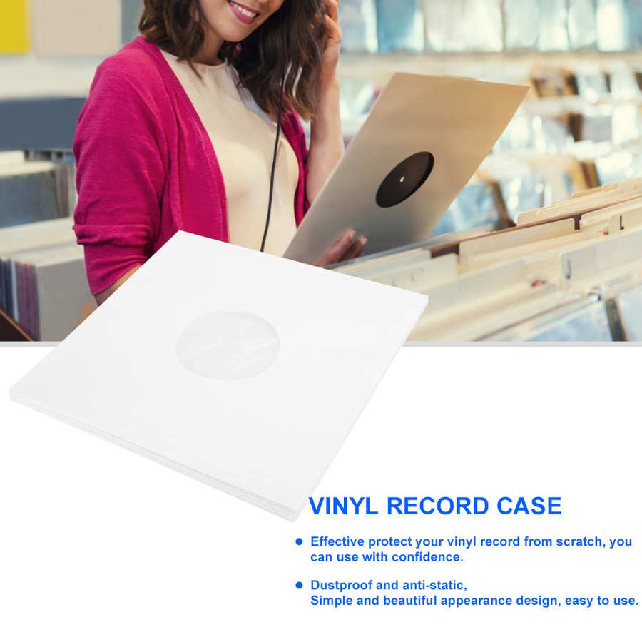 20Pcs 12Inch Vinyl Record Bag Cover Protector Case Anti-Statische Cd Speler Beschermhoes Met Binnenzak of Niet