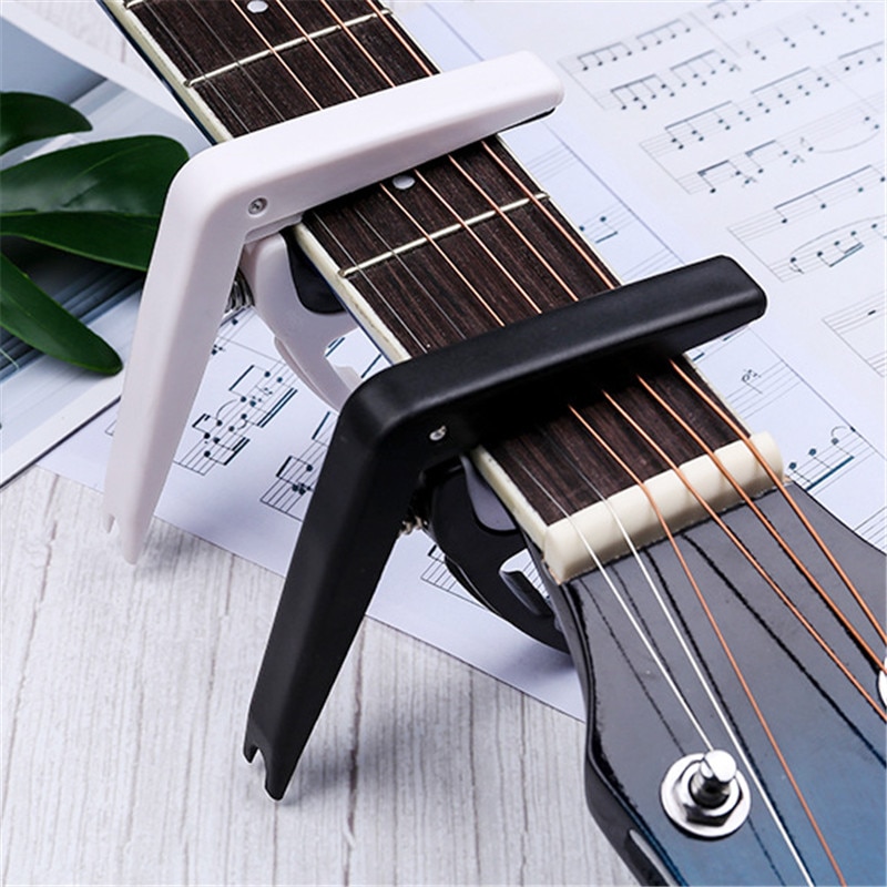 Duurzaam Gitaar Capo Akoestische Gitaar Ukulele Speciale Capo Transpose Clips Voice Clips Voor Akoestische Gitaar Tuner Klem Knop Caps