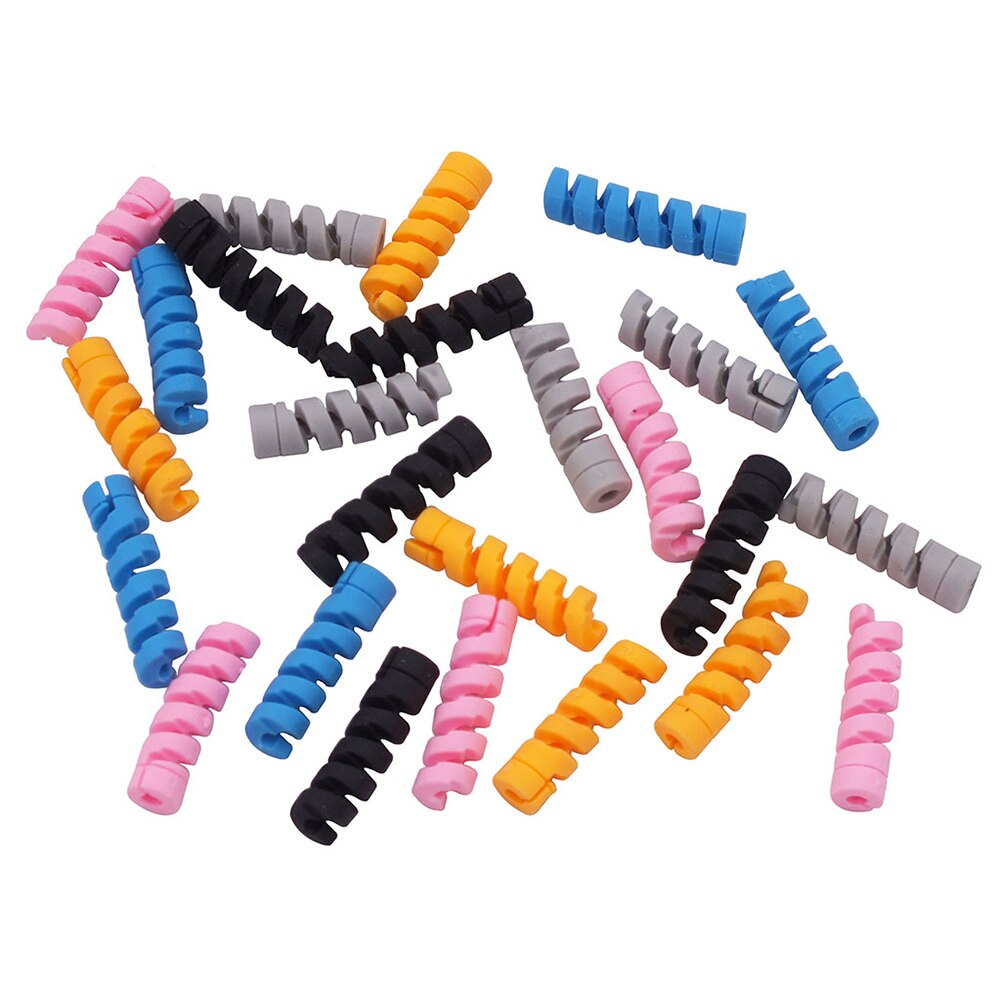 5Pcs Bicycle Brake Cable Protectors Anti-friction Housing Rubber Protector Bicycle Frame Cycling Wrap Guard Tube Bike Accessorie