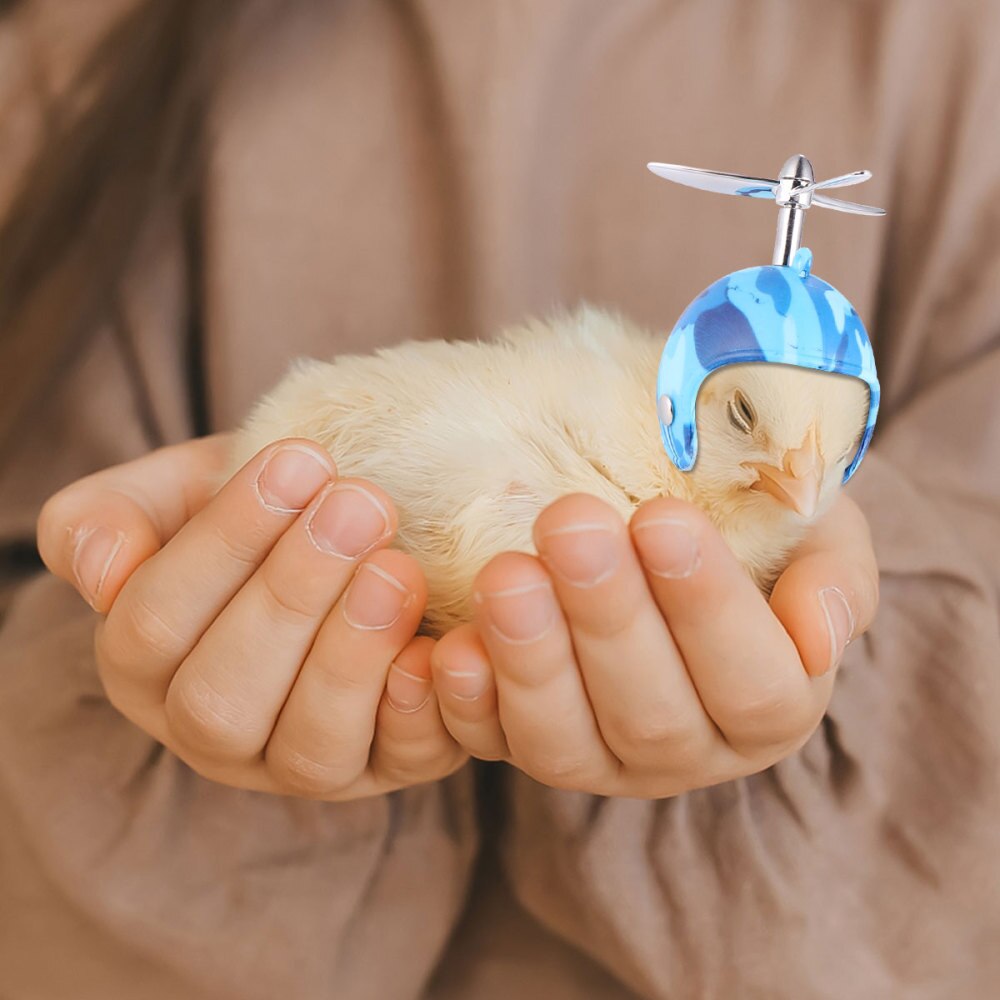 2 uds pollo divertido casco para equipo de protección sol protección contra la lluvia casco accesorios de disfraces pájaro gallinas, suministros para mascotas: Marine camouflage pa