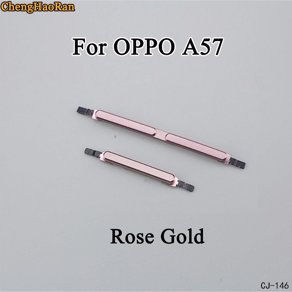 ChengHaoRan 1Stck Für OPPO A57 A59 Neue Seite Geschmack einstellen Energie-Geschmack + Volumen Taste schalten Geschmack einstellen teile: A57-rose gold