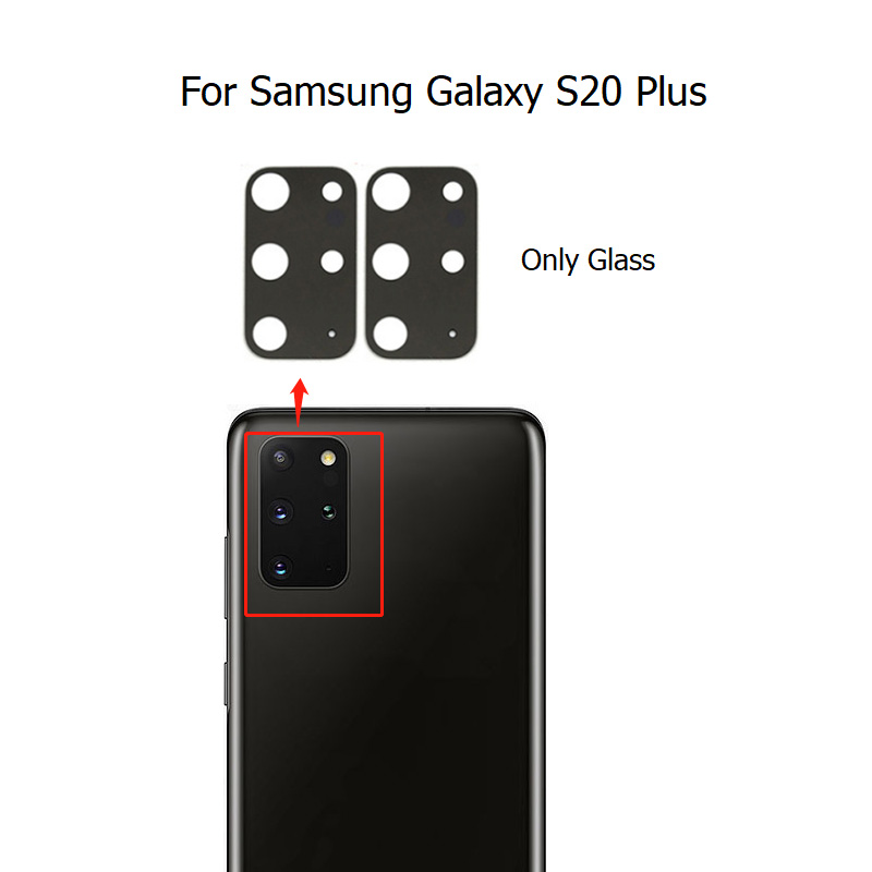 10Stck Zurück Hinten Kamera Glas Objektiv Mit Klebstoff Aufkleber Für Samsung Galaxis S20 Plus Ersatzteile