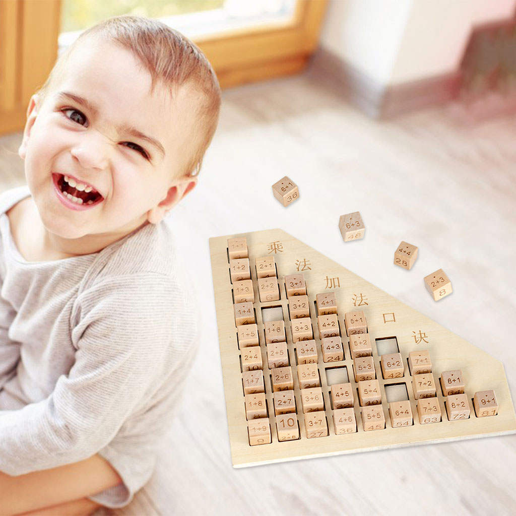 9x9 Multiplication And Addition Wooden Table Educational Kids Baby
