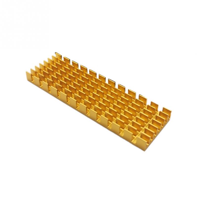 Disco Duro Ultra fino de aluminio SSD Mini refrigerador disipador de calor reemplazo térmico conductivo ordenador Universal para m2 NGFF: Gold