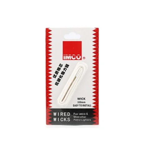 (2 pièces/lot) Original IMCO kérosène spécial briquet silex coton noyau mèches briquet accessoires: Black