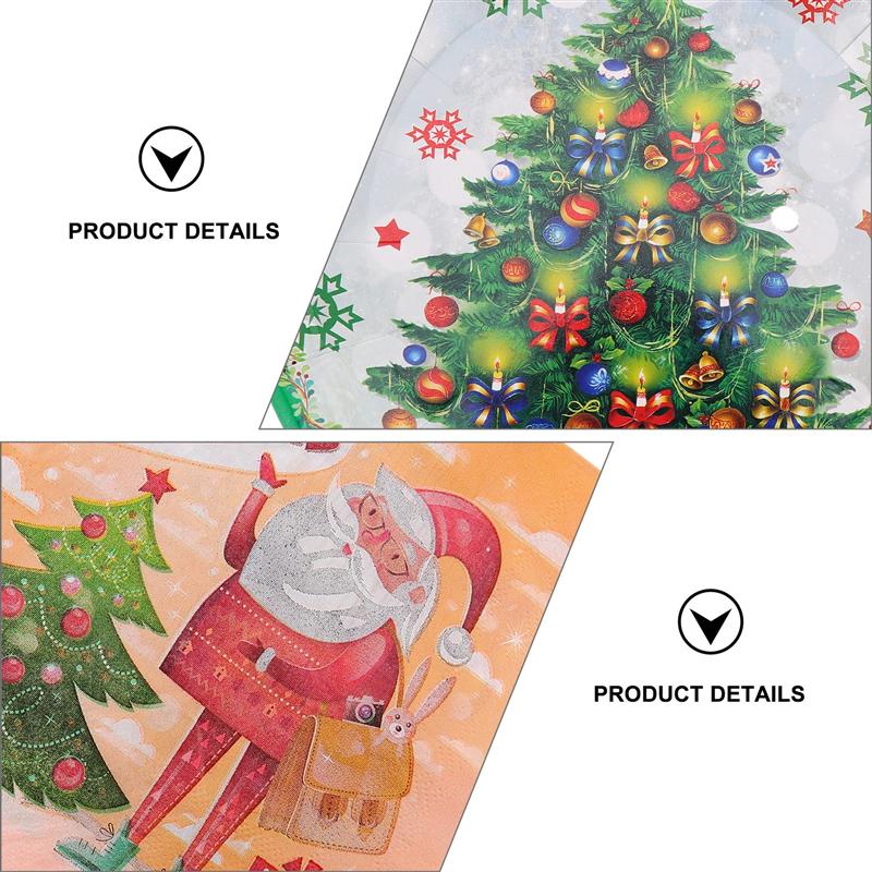 80 stk juletema engangsservise sæt sjove festartikler papirplader servietter kopper julefestsservise sæt