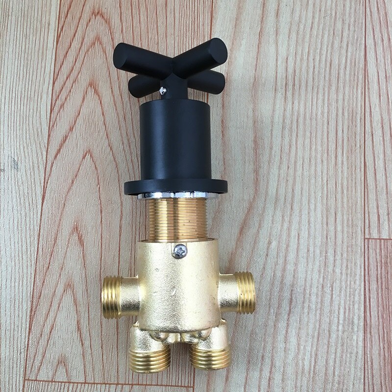 MTTUZK Solid Brass Mixing Valve Tap For Bathtub Faucet and Cold Mixer Matte Black Bathroom Faucet Accessories: mixing valve