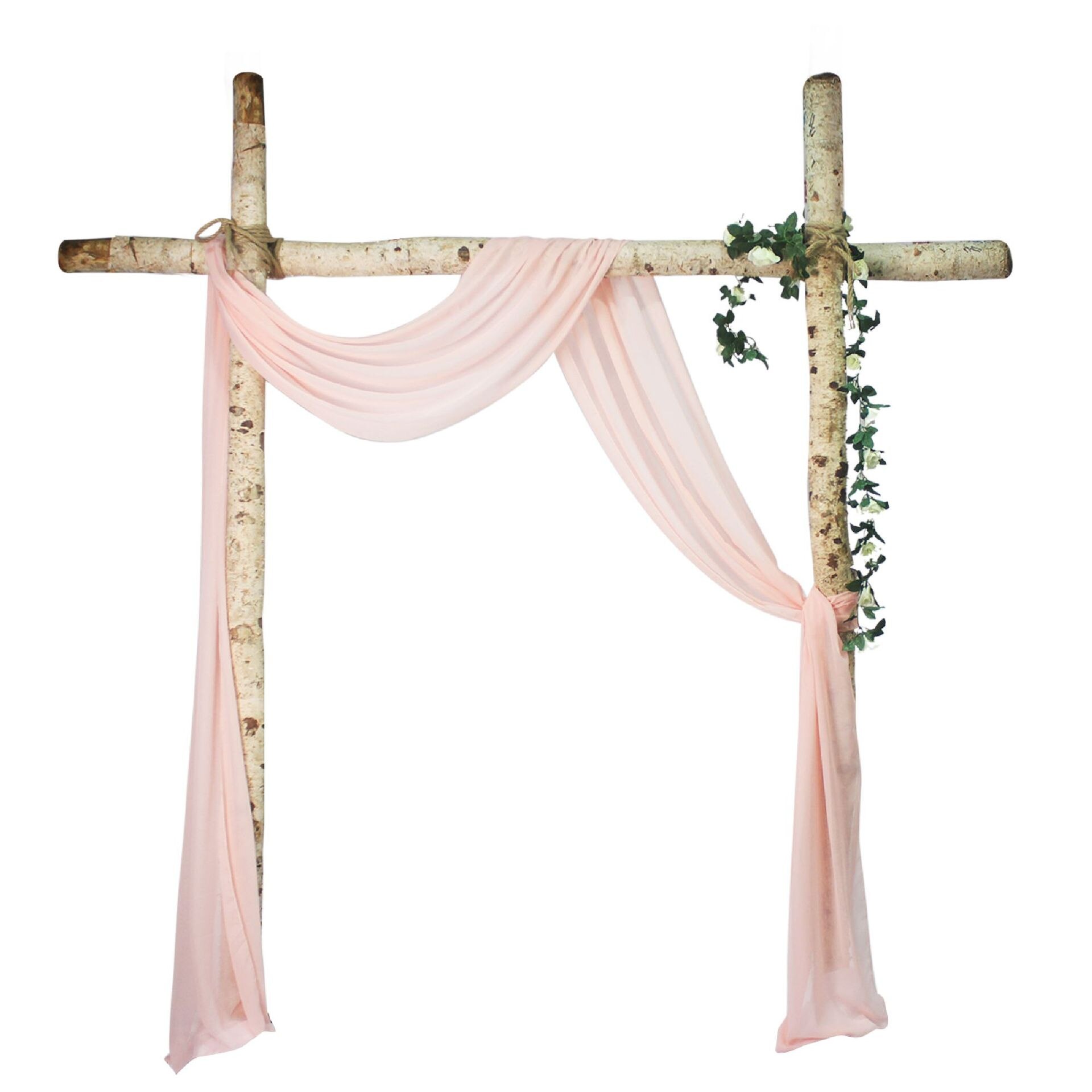 20FT Hochzeit Arch Drapieren Chiffon für Fotografie Chiffon Hochzeit Vorhänge Chiffon Stoff Kulissen Für Wohnzimmer: 1pc-Light Pink