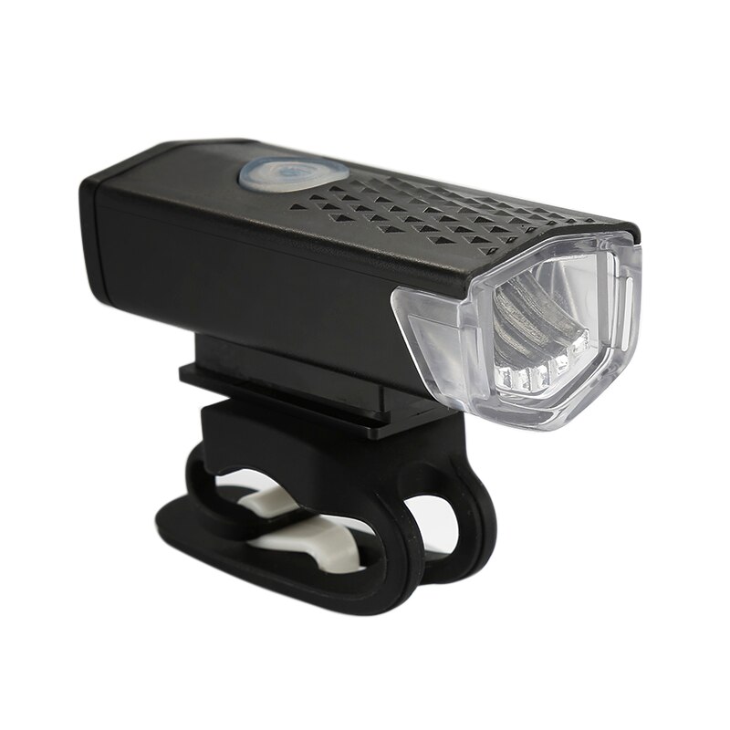 Fahrrad Licht Fahrrad Lampe USB Aufladbare 300 Lumen Fahrrad Lampe Vorderseite Scheinwerfer Taschenlampe Fahrrad Licht Fahrrad Zubehör: Schwarz