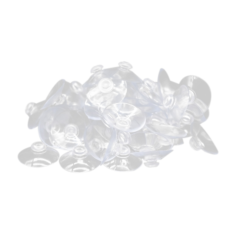 ABSF 100Pcs 40Mm Clear Suction Cup Sucker Mushroom Head Suction Cup Suction: Default Title