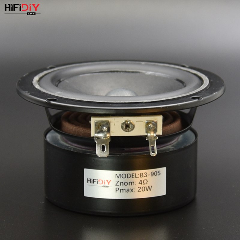 HIFIDIY LIVE Hi-Fi 3" 3.5 inch 90mm Full frequency speaker unit 4OHM 20W High Alto bass loudspeaker B3-90S