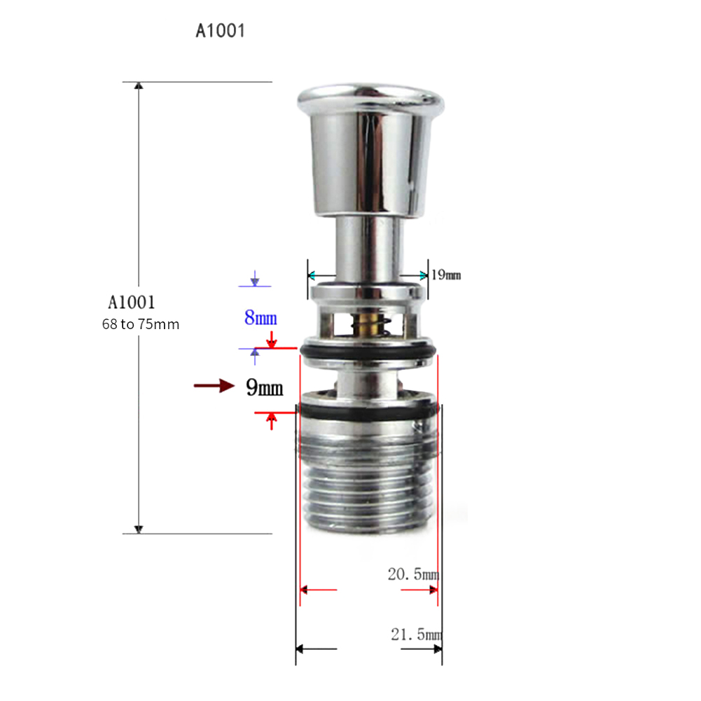 Shower Switch Valve Spring-Loaded Pull-up Water Diverter Triple Bathtub Water Distributor Thermostatic Shower Cartridge