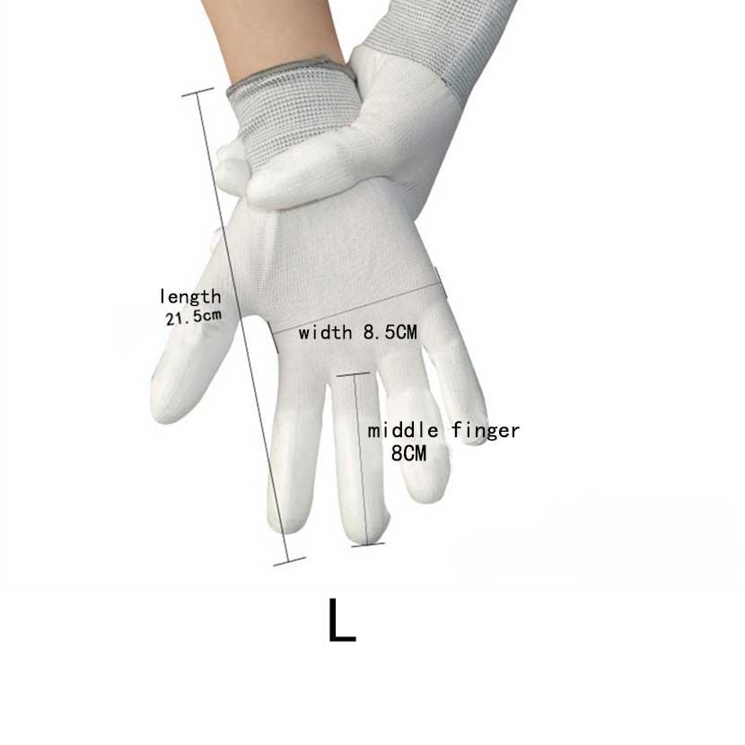 10 Pairs Anti Static ESD Safe Antistatic Gloves Electronic Working Gloves PU Coated Antiskid For Finger Protection