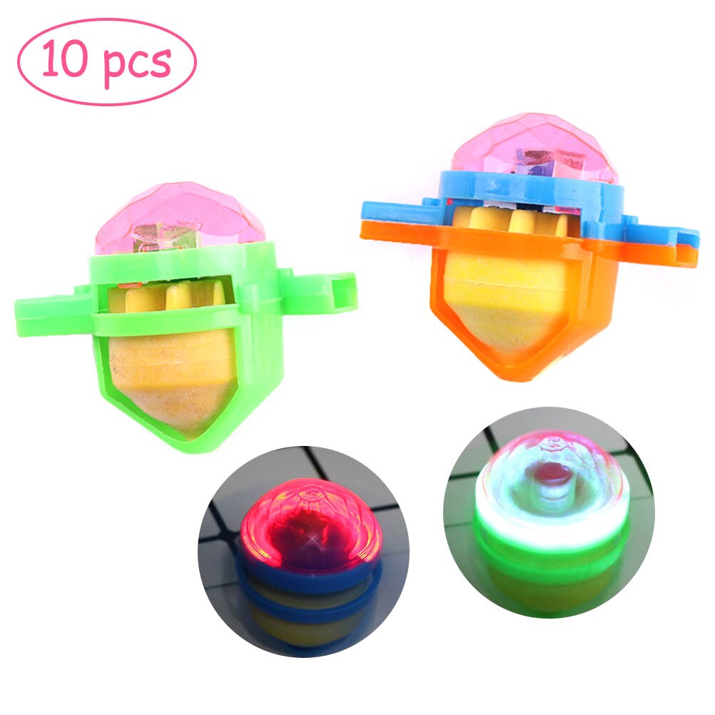 10 Stuks Willekeurige Kleur Fun Kids Tol Fluitje Gyro Speelgoed Blazen Rotatie Stress Desktop Tol Speelgoed Kids #40: Default Title