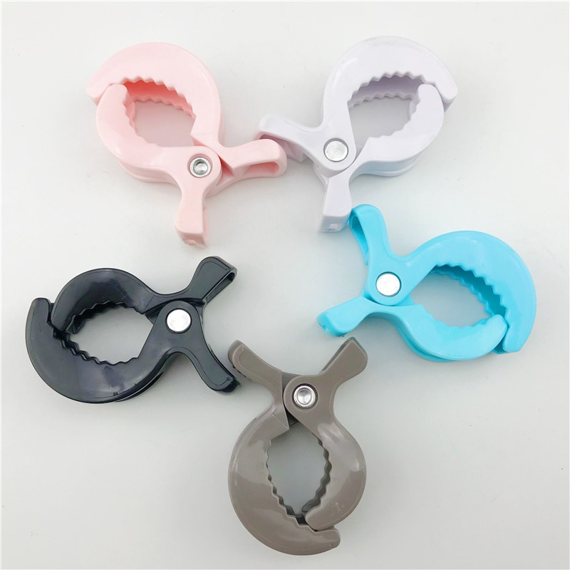 Clip Pram Stroller Peg To Hook Cover Blanket Mosquito Net Clips Baby Colorful Car Seat Accessories Plastic Pushchair Toy