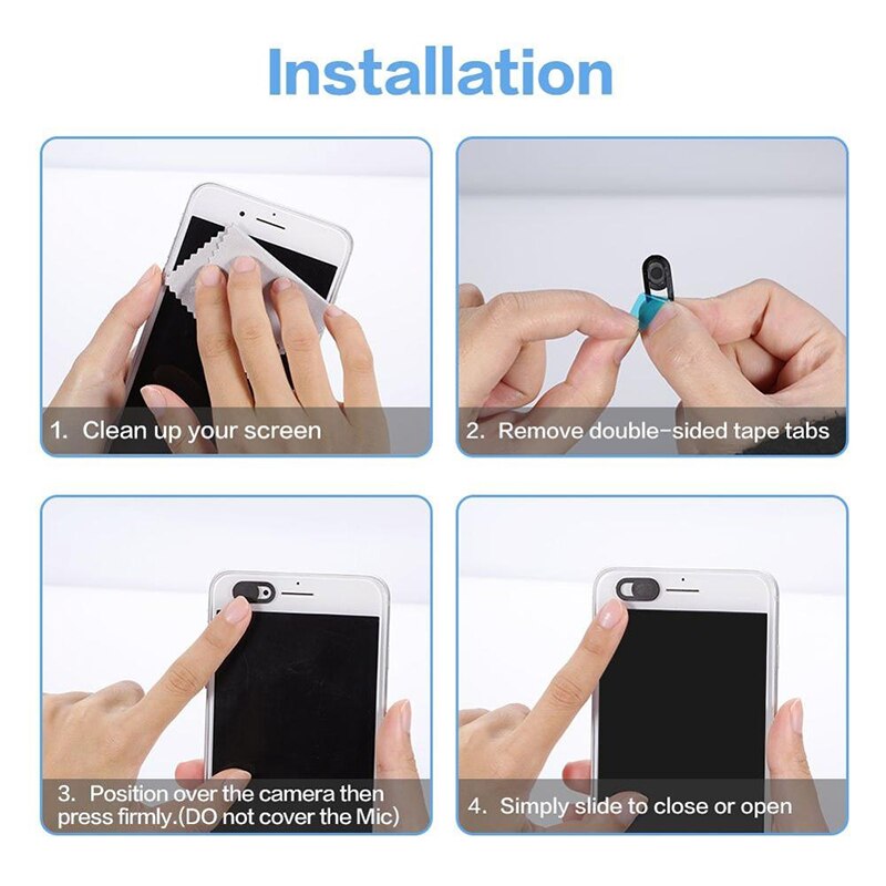 3 6 9 12 PACK Universal Webcam Shutter Laptop Phone Front Web Camera Cover Slider Ultra Thin Portable Privacy Sticker Protection