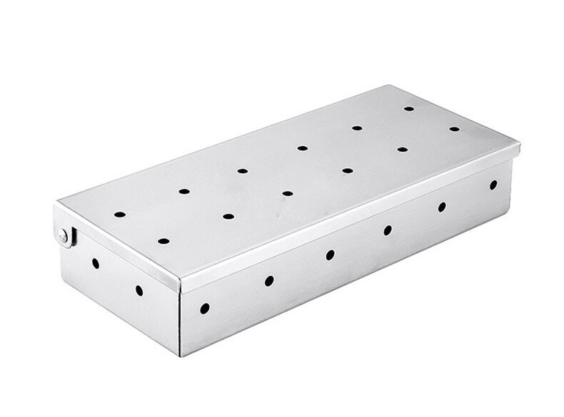 Stainless Steel Smoker BOX BBQ Stainless Steel Smoke Box Kitchen Tools Cooking Tools Bacon Mini Outdoor BBQ Products: Default Title