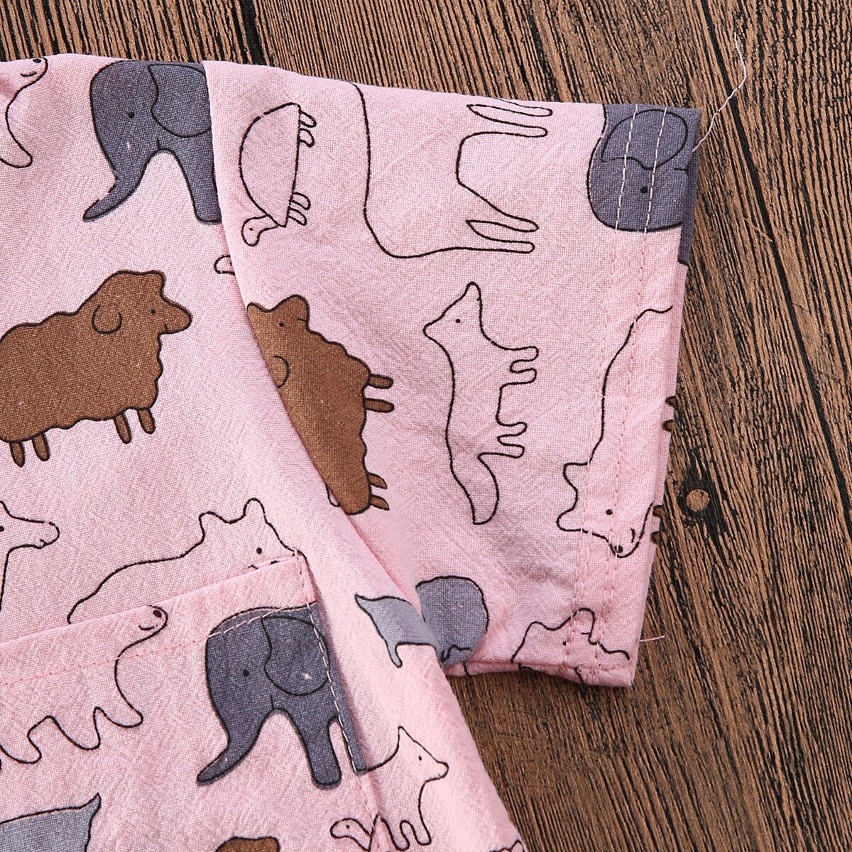 Spædbarn baby dreng barn sommertøj elefant gentleman skjorte t-shirt + bukser 2 stk outfits sæt