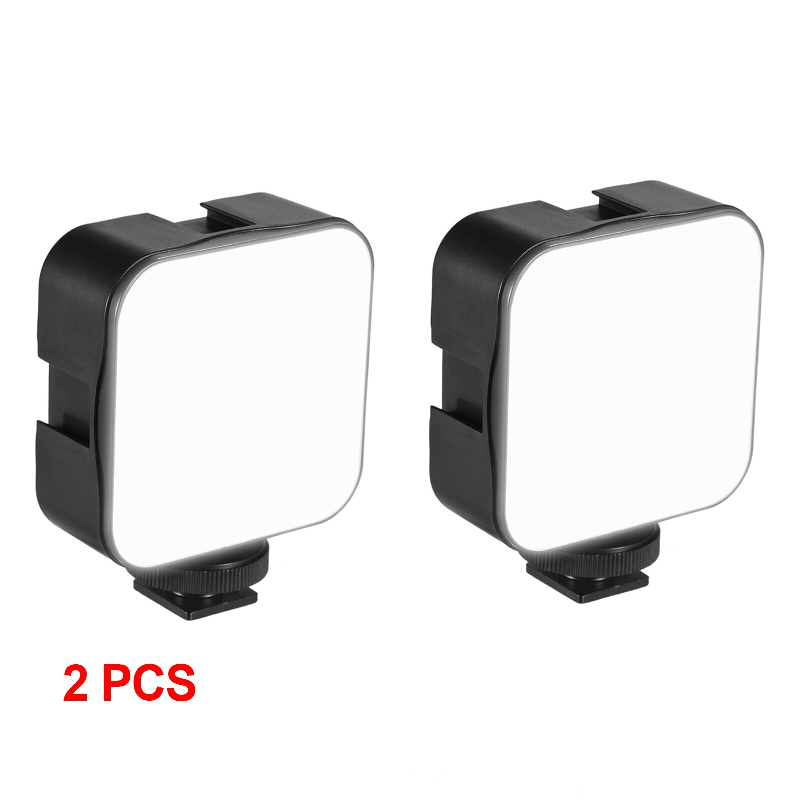 Andoer 5W Mini Led Video Licht Fotografie 6500K Fill-In Lamp Dimbare Xcold Schoen Mount Adapter Voor canon Nikon Sony Dslr Camera: 2pcs