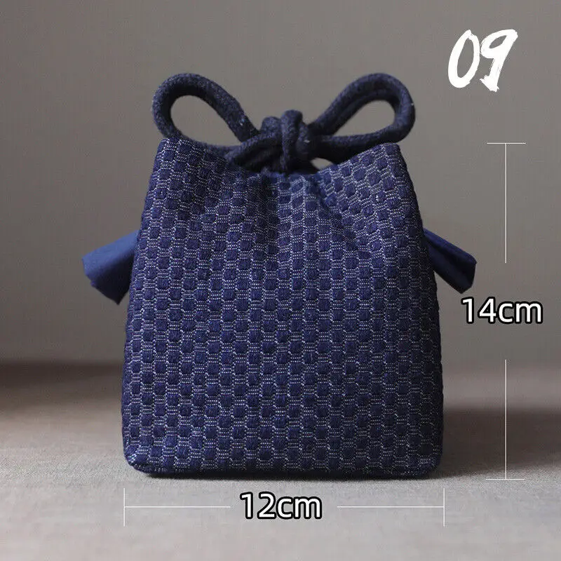 Teacup Bag Portable Travel Tea Set Storage Bag Tea Pots Four Or Six Cups Large Cloth Bag Outdoor Organizer Denim Organizer: Orange