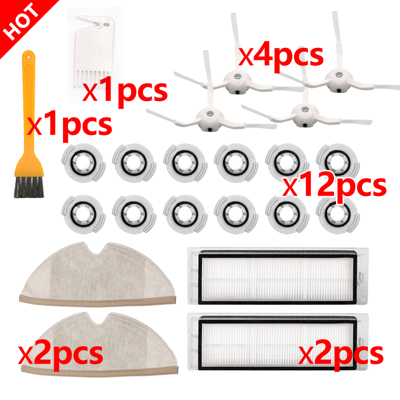 Harja moppi liinat hepa-suodatin xiaomi roborock  s5 s6 s60 s50 s55 t6 t4 t61 mijia  s1 xiaowa  e25 e35 pölynimurin lisävarusteet: C