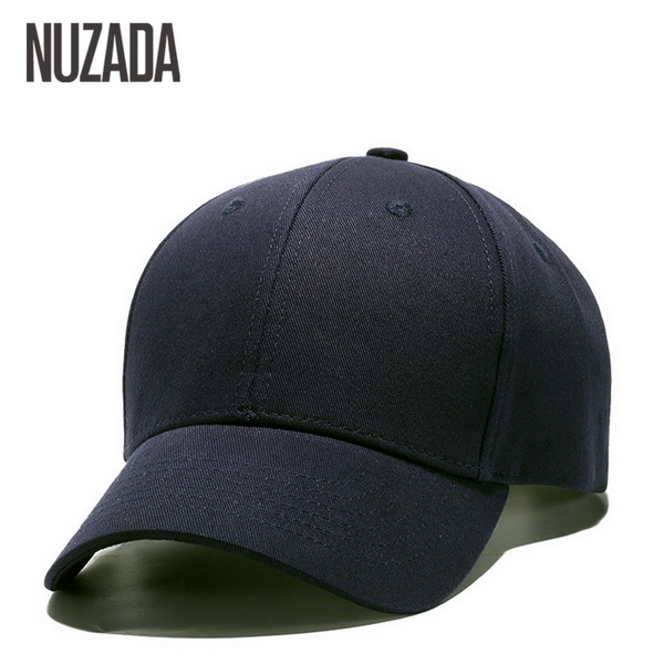 Mærke nuzada klassisk ensfarvet baseballkasket til mænd kvinder par ben bomuld hip hop hætter forår sommer hatte: Blå
