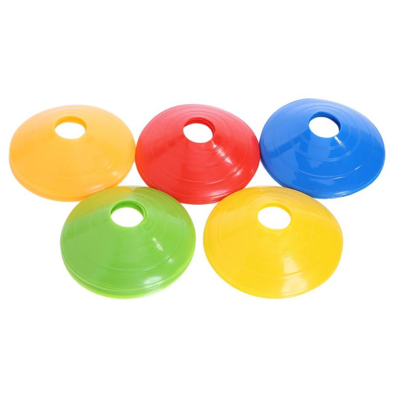 50 Stks/partij Zachte Disc Voetbal Trainingskegels Marker Discs Voetbal Sport Schotel Entertainment Sport Accessoires 5*20 Cm