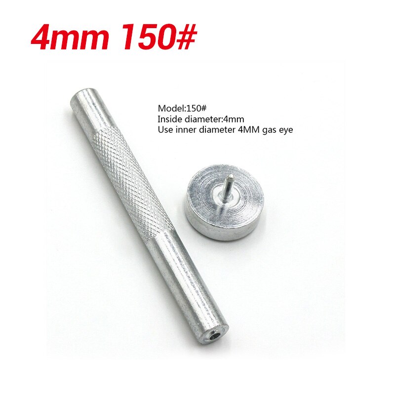 Håndlavede metaløjler formværktøj øjeringsværktøj læderbeklædning tilbehør skive spænde installation værktøj: 4mm