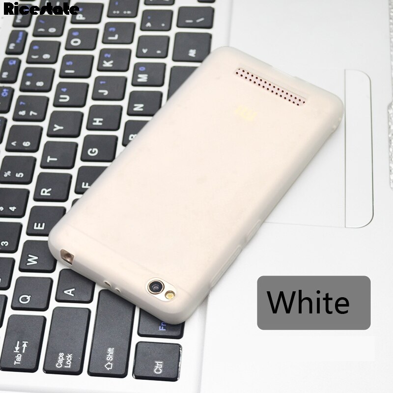 For Xiaomi Redmi 4A Matte Silicone soft Back Cover For Xiaomi Redmi 4A Back Cover Redmi4A Protect Skin Silicon case: white